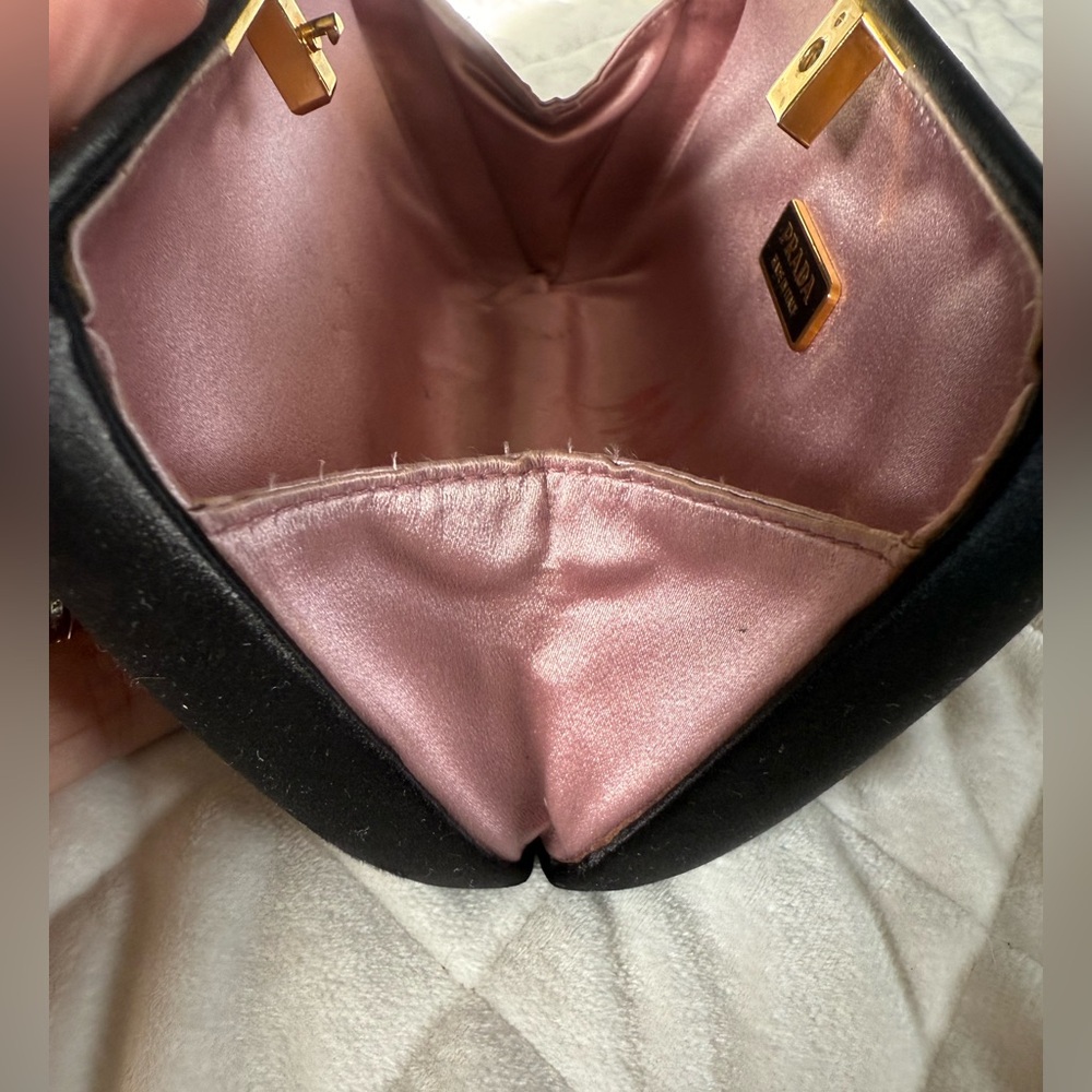 🖤Prada Satin Black Clutch 🖤 - Picture 10 of 16